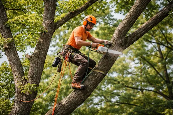 Élagage professionnel, intervention en hauteur